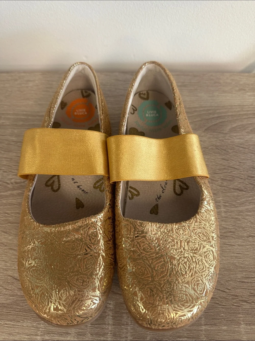 Livie & Luca Gold Rose Bella Ballet Metallic Flat Dress Shoe 3